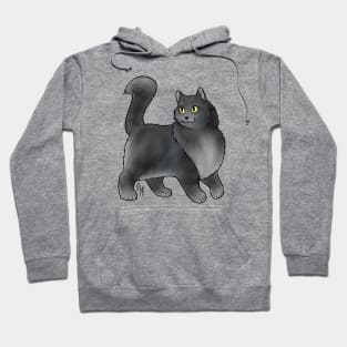 Cat - Turkish Angora - Smoke Hoodie